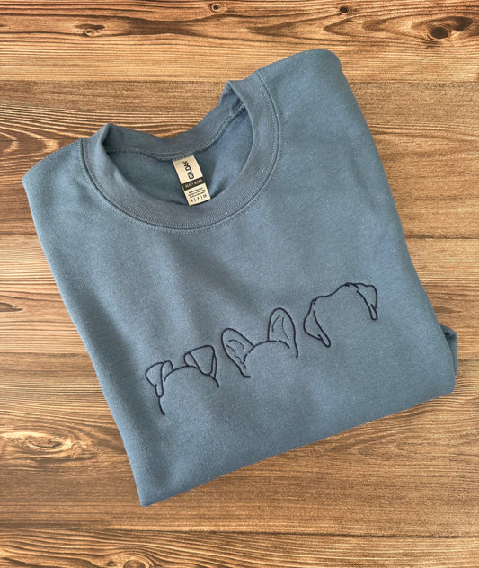 Embroidered Dog Sweatshirt
