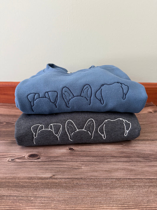 Embroidered Dog Sweatshirt